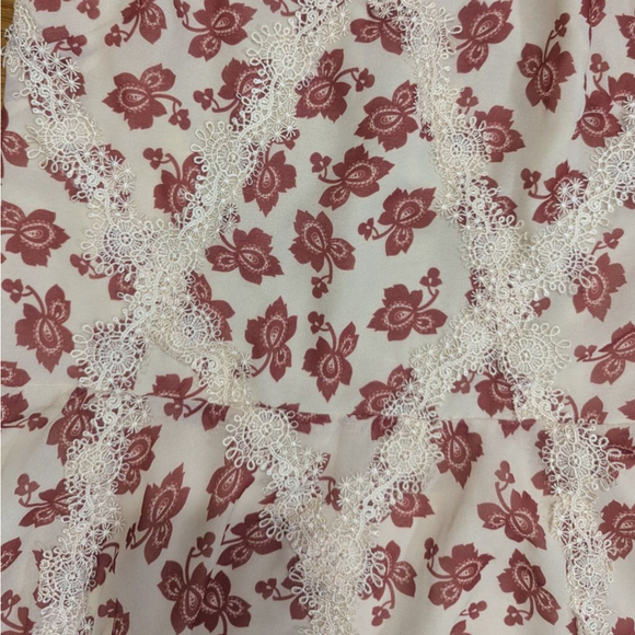 Tularosa Floral Lace Mini Dress Cream Orange Medium - Picture 5 of 12